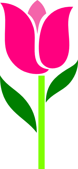 Pink Tulip Clipart - Clipart Tulip (276x594)
