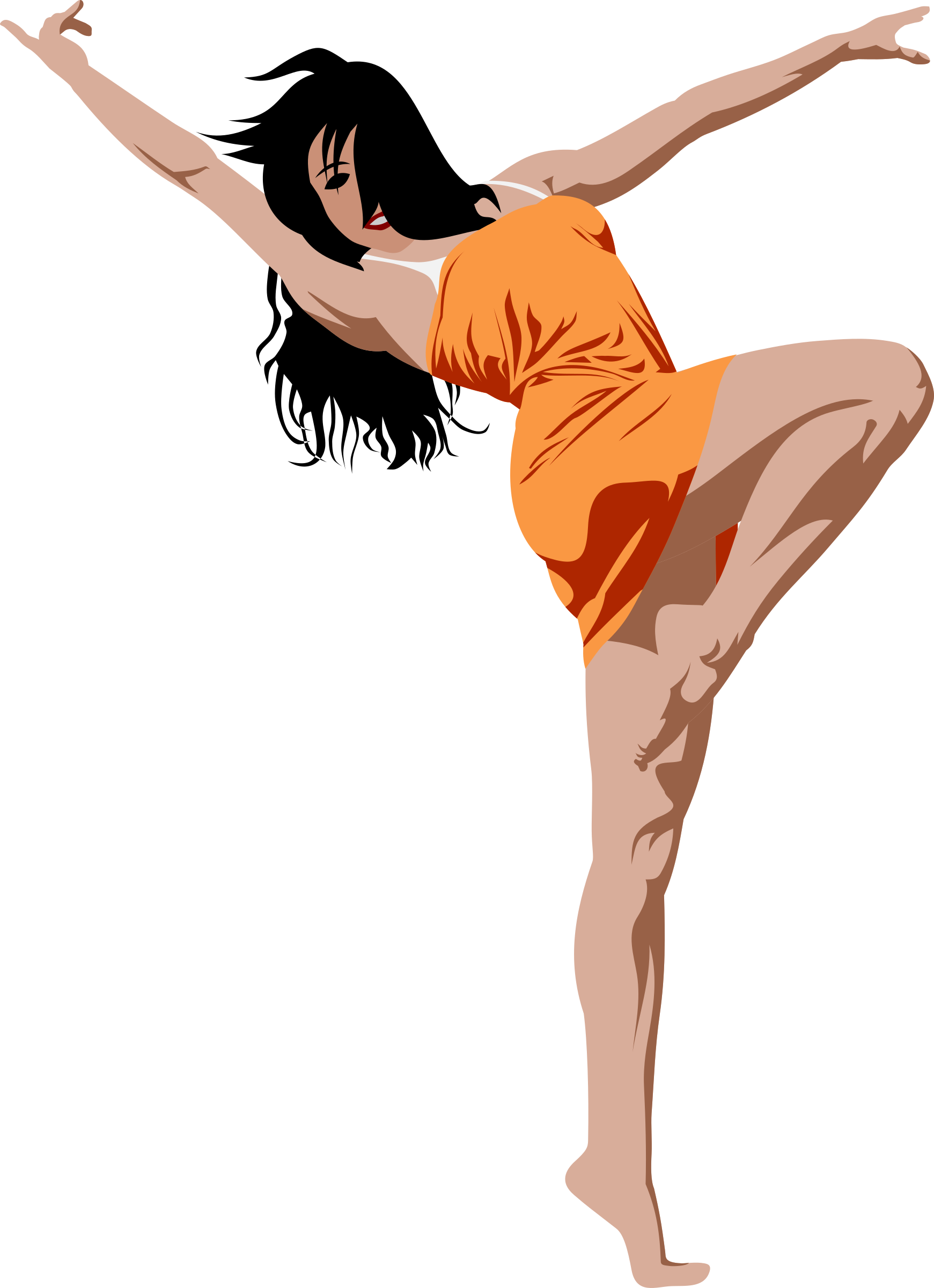 Dancing Girl - Dancing Girl Clipart (1741x2400)