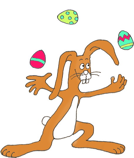 Funny Easter Bunny Clipart Fjgeyp Clipart - Cartoon (500x591)