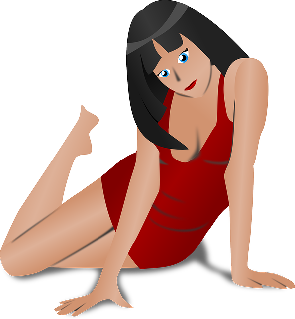 Brunette, Girl, Lady, People, Person, Red, Woman, Sexy - Ingrown Hair Removal Illustration (593x640)