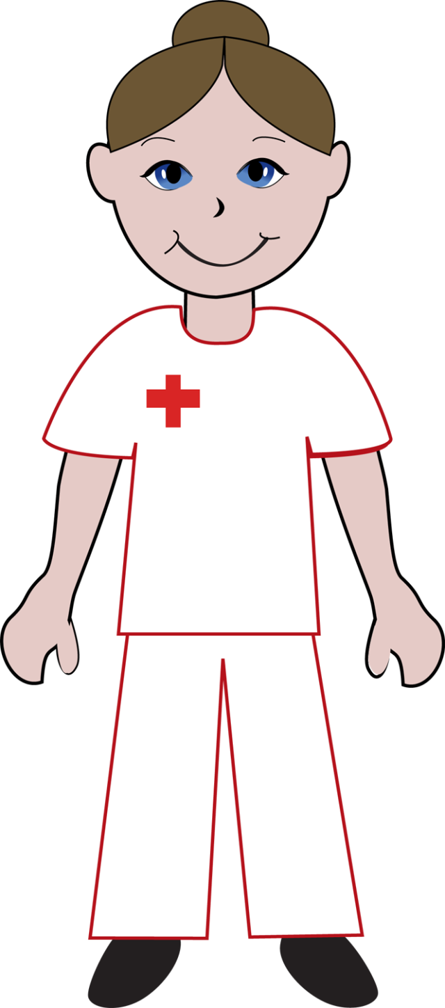 Nurse Clipart Profession Free Pages Nurse Clipart With - Free Clipart Of Female Nurse (640x1448)