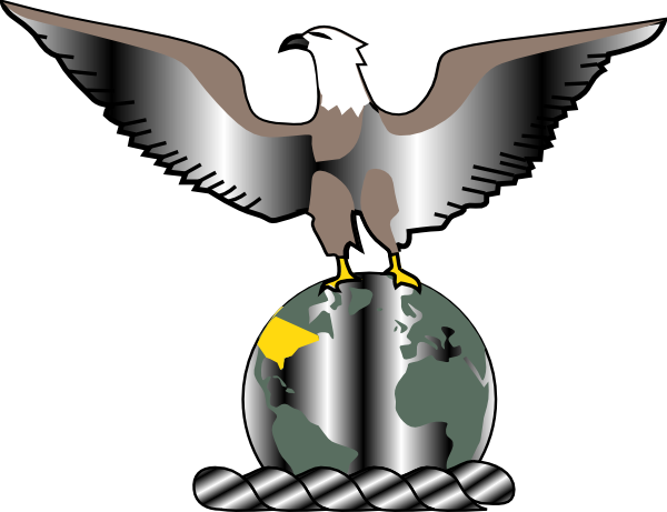 Eagle Over Globe Clip Art - Eagle With Globe Logo (600x461)