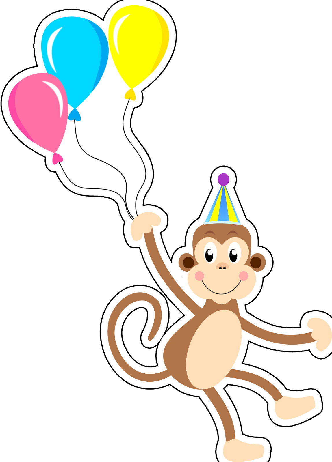 Montando A Minha Festa Imagens - Circo Png Macaquinho (1205x1600)