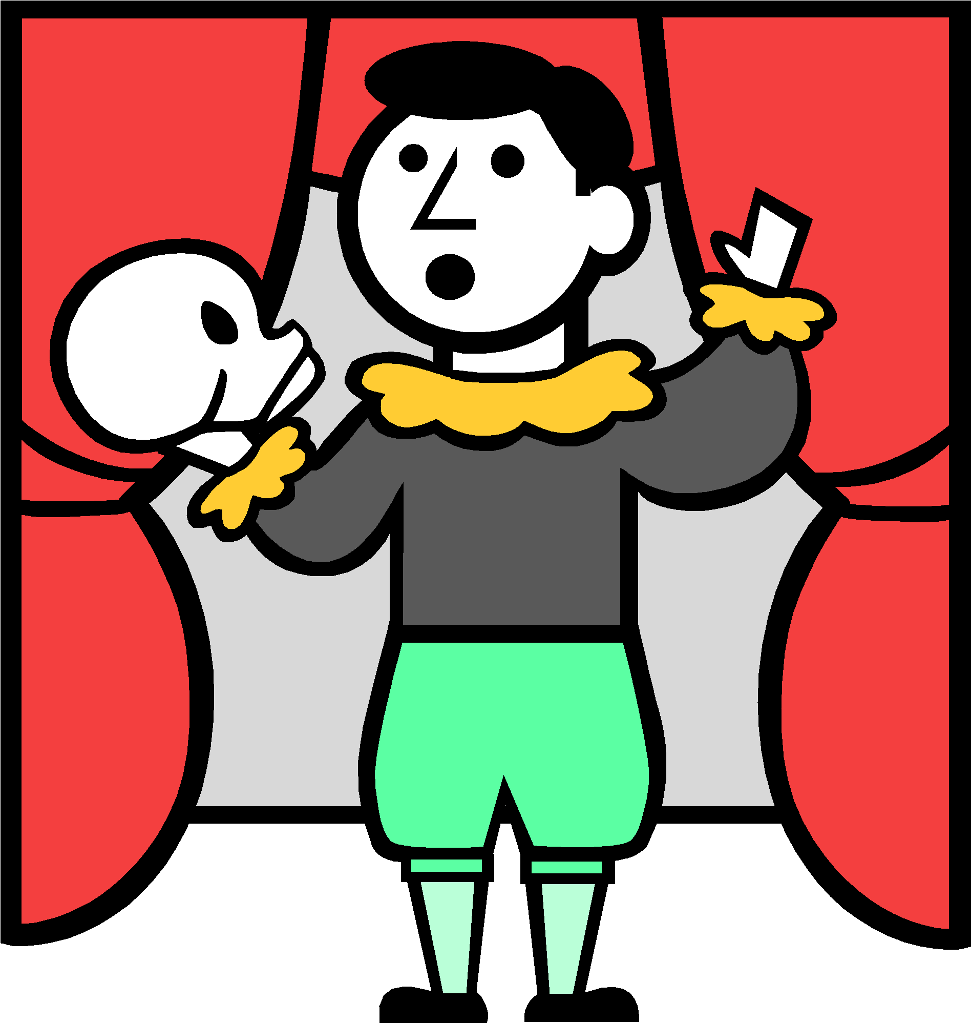 Theatre Clipart Actor Actress - Drama Clip Art (1973x2078)