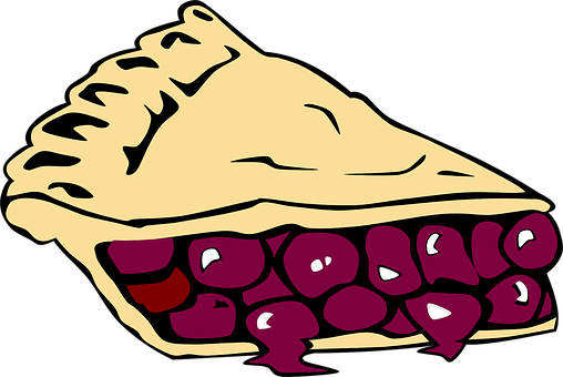 Cake Pie Berries Purple Piece Sweet Food S - Slice Of Blueberry Pie Clipart (508x340)