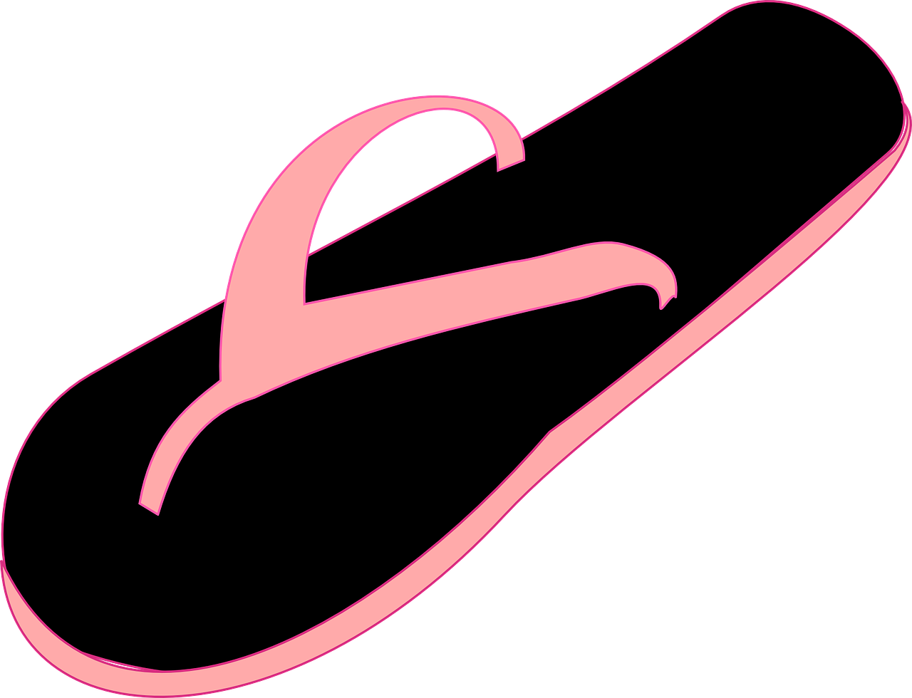 Dance Shoes Cliparts 12, Buy Clip Art - One Flip Flop Clip Art (1280x980)