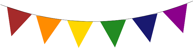 Birthday Flag Banner Clipart - Clip Art Pennant Banner (640x320)