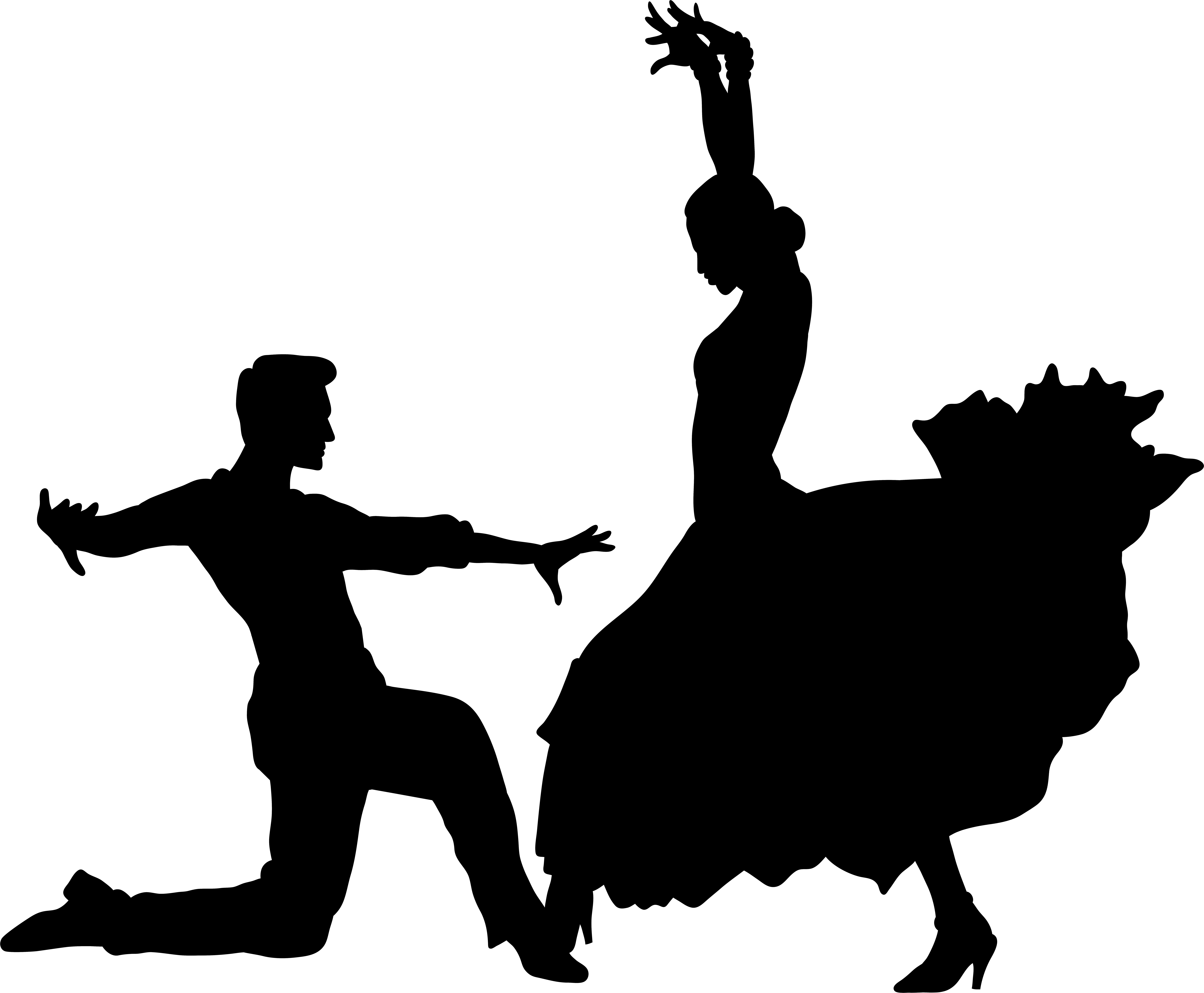 Flamenco Dancers Silhouette Png Transparent Clip Art - Flamenco Dancers Silhouette Png Transparent Clip Art (8000x6649)