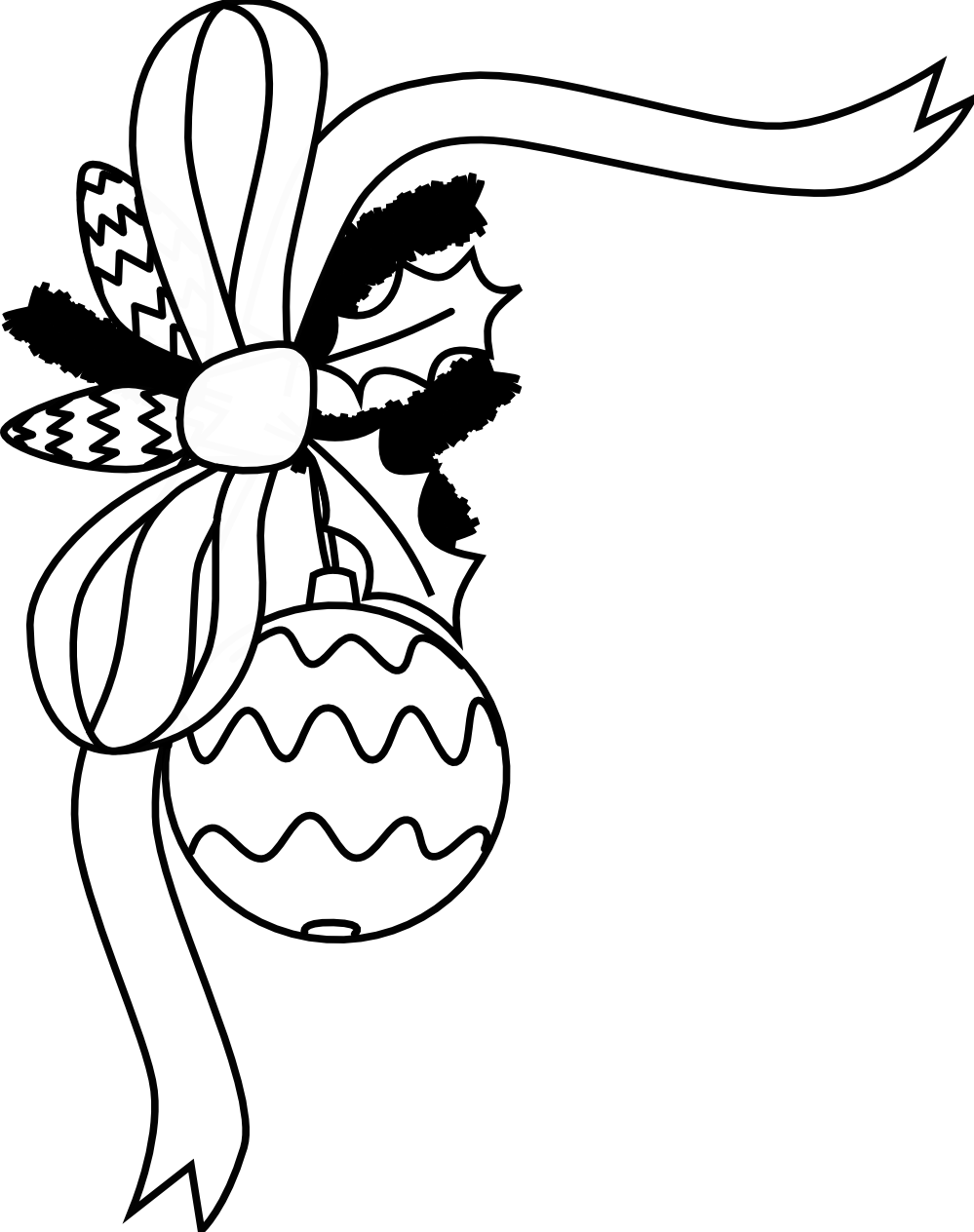 Codes For Insertion - Christmas Ornaments Black And White (999x1264)