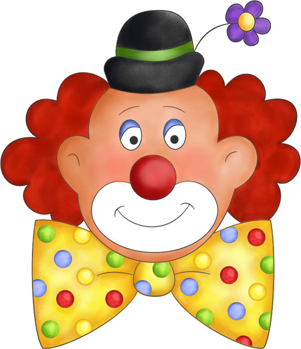 Molduras Carnaval E Palhaços Em Png - Clown Face Clipart Free (622x720)