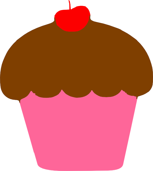Cupcake Clipart With Cherry (534x600)