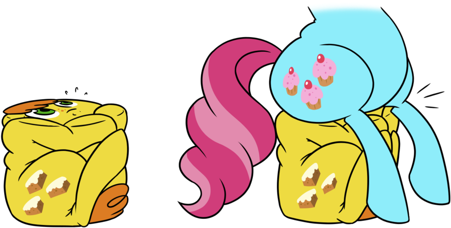 Tfinequestria, Carrot Cake, Cartoon Physics, Chubby, - Art (1024x576)