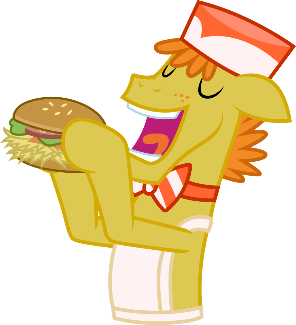 Cake With Hayburger By Cloudyglow - Illustration (1024x1122)