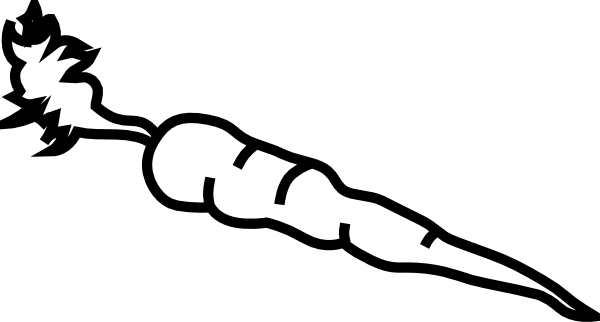 Carrot Outline Clip Art At Clker - Carrot Outline Clip Art At Clker (600x322)