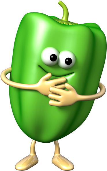 Cartoon Green Pepper Png (600x600)
