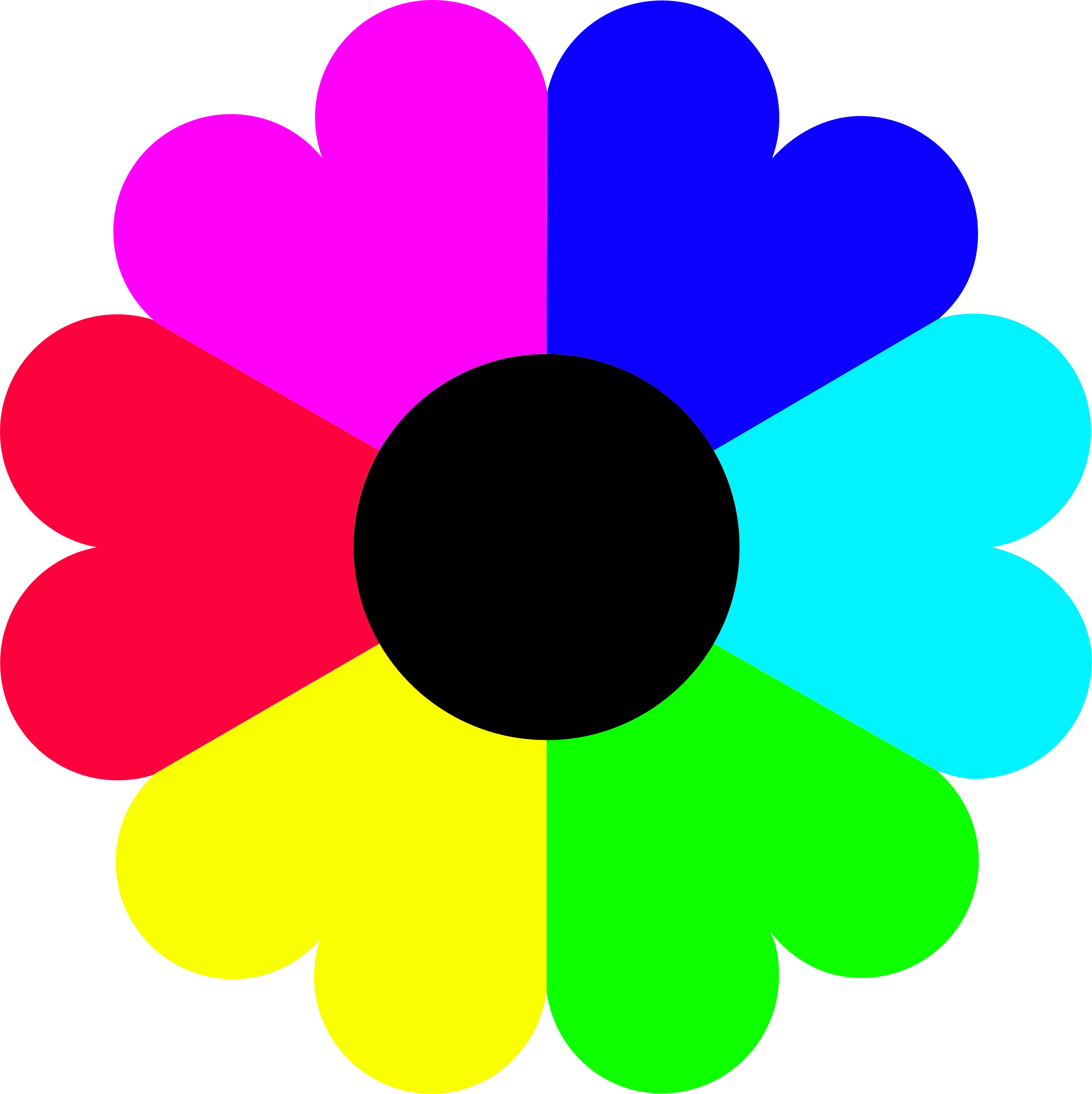 Flower 7 Colors - Flower Clipart Design (2319x2323)