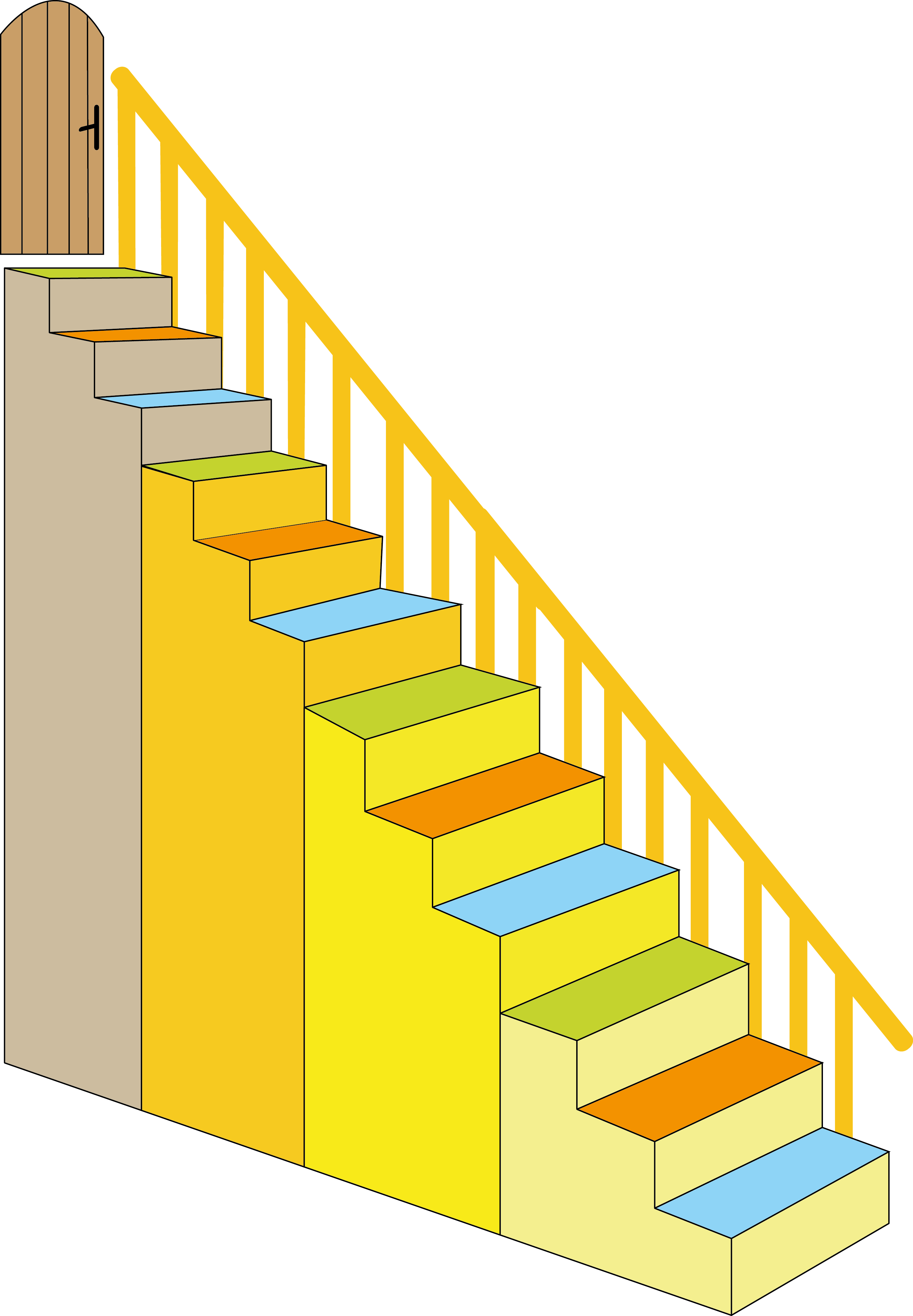 L'escalier Des Nombres - Escalier Clipart (2879x4150)