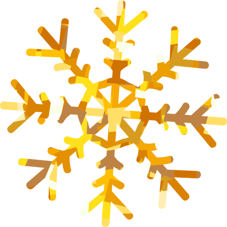 Gold Transparent Snowflake Png (730x731)