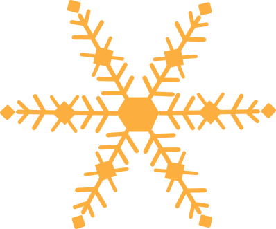 Orange Clipart Snowflake - Snowflake Dark Throw Blanket (398x331)