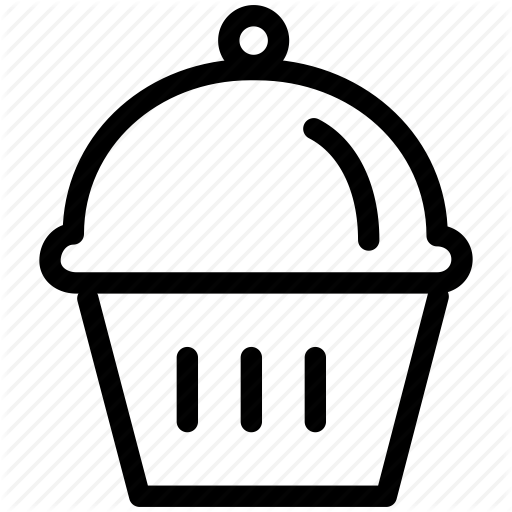 Birthday Cake Cream Creative Cupcake Desset Grid Muffin - Cupcake Line Icon Muffin Pastry Style 9062 Diy Plastic (512x512)
