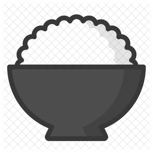 Rice Bowl Icon - Bowl Of Rice Png (512x512)