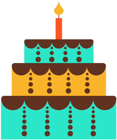 Three Floors Birthday Cake Icon Transparent Png - Cake Illustration (512x512)