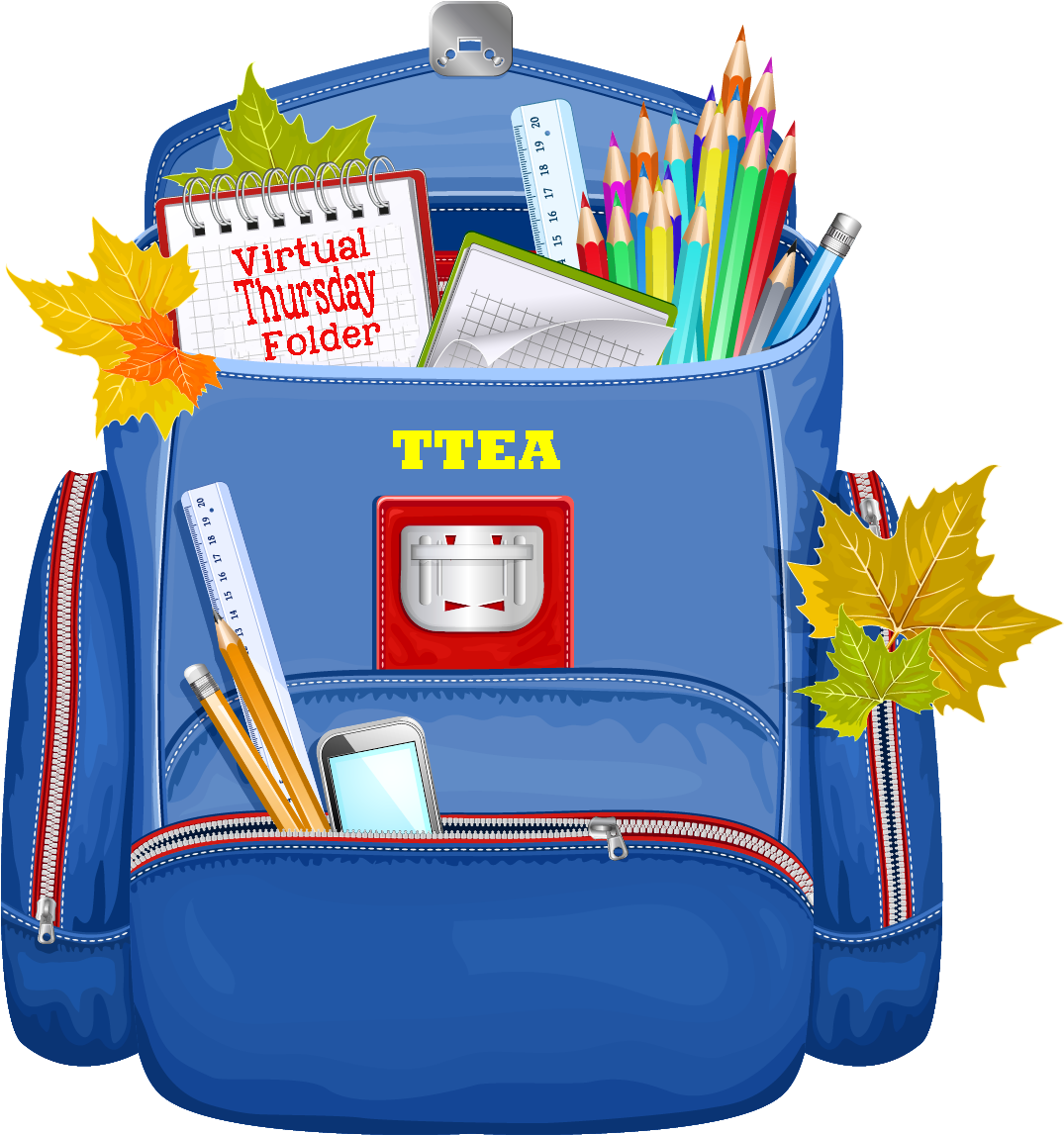 Virtual Thursday Folder - Rentrée Scolaire Clipart (1174x1203)
