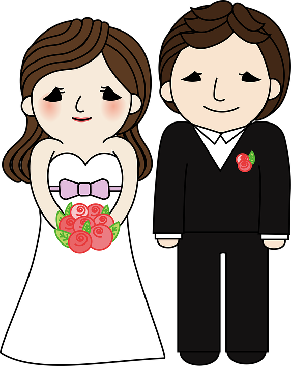 Bride Groom Cartoon 14, - Wedding Funny Marriage Quotes (1017x1280)
