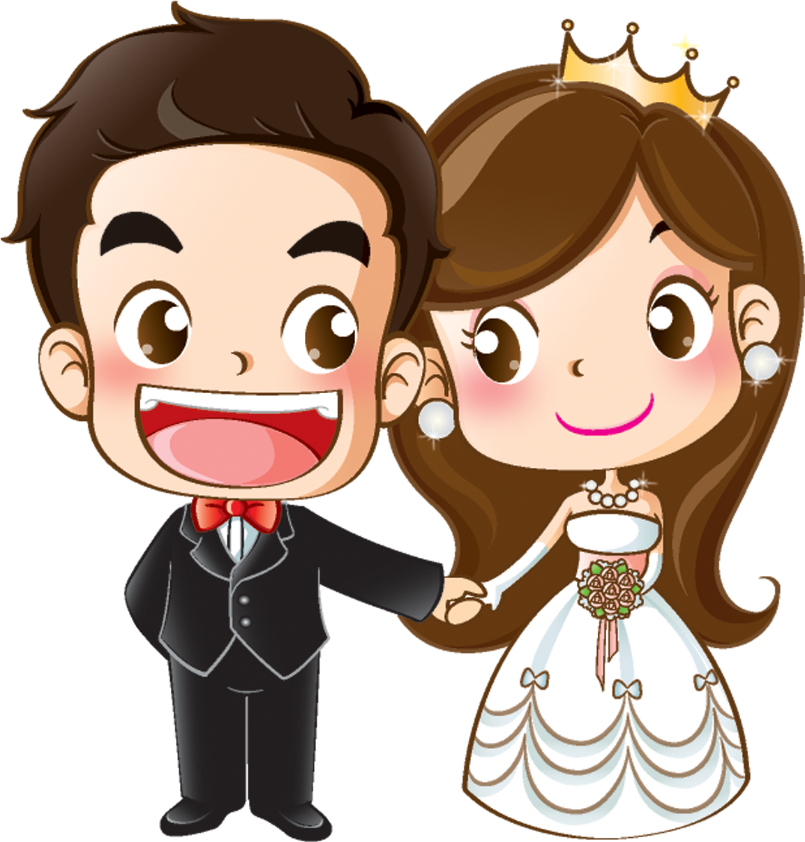 Wedding Invitation Cartoon Marriage Drawing - Bride And Groom Cartoon (1748x1558)
