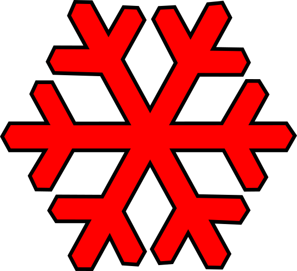 Snowflake Red Kid Clip Art At Clker - Snowflake Red Kid Clip Art At Clker (600x548)