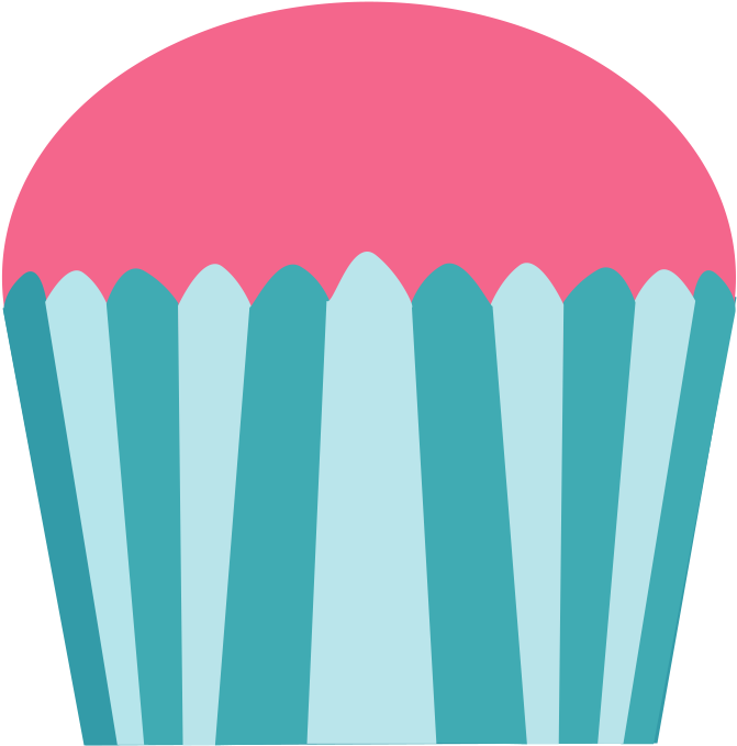 Pink Turquoise Cupcake - Pink Cup Cake Cliparts (724x739)