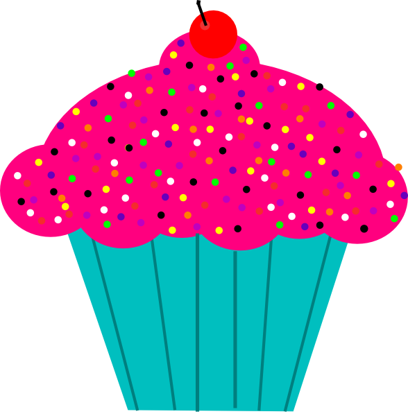 Cupcake Clip Art Pink (588x597)