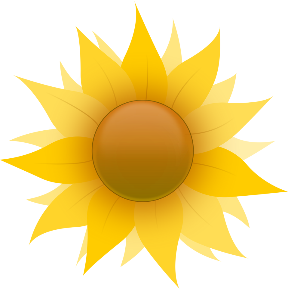 Sunflower - Clip Art Sun Flower Lady (958x960)
