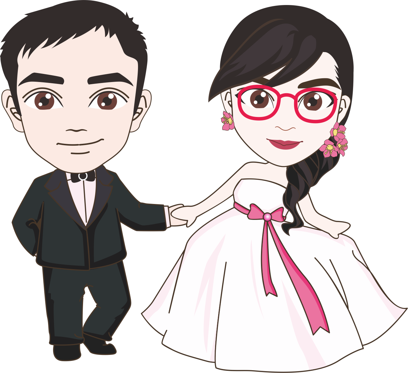 Marriage Wedding Cartoon - Marriage Wedding Cartoon (1307x1196)