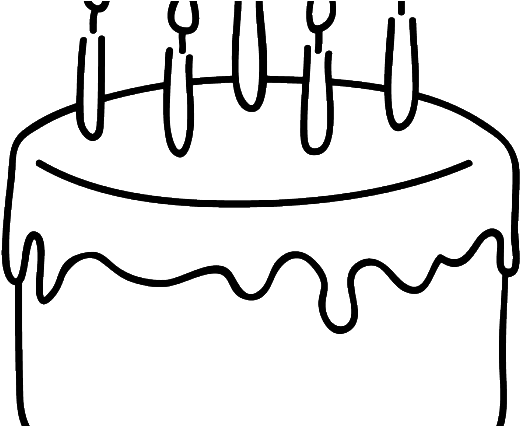 700 X 686 - Birthday Cake Easy Drawing (700x425)