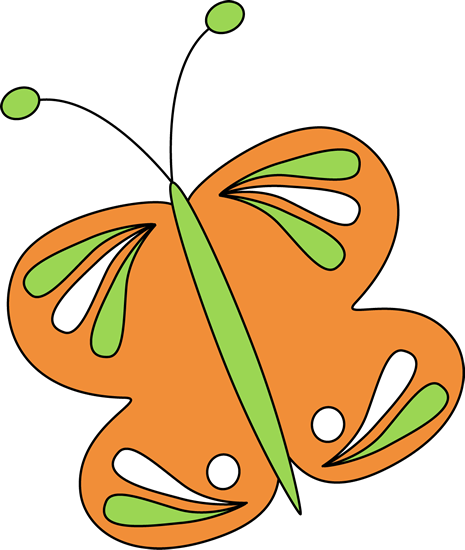 Orange Butterfly - My Cute Graphics Butterflies (465x550)