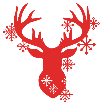 Snowflake Reindeer Svg Scrapbook Cut File Cute Clipart - Cricut Svg Free (432x432)