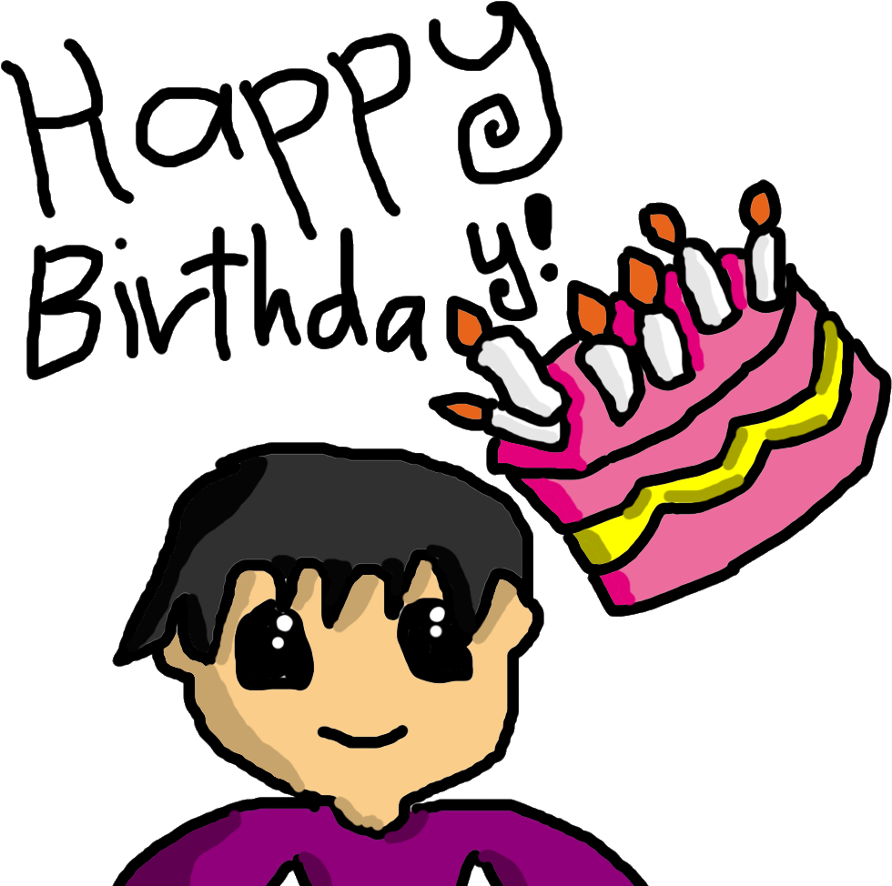 By Powzcat ~happy Birthday My Friend's Little Brother - Brother (1000x1000)