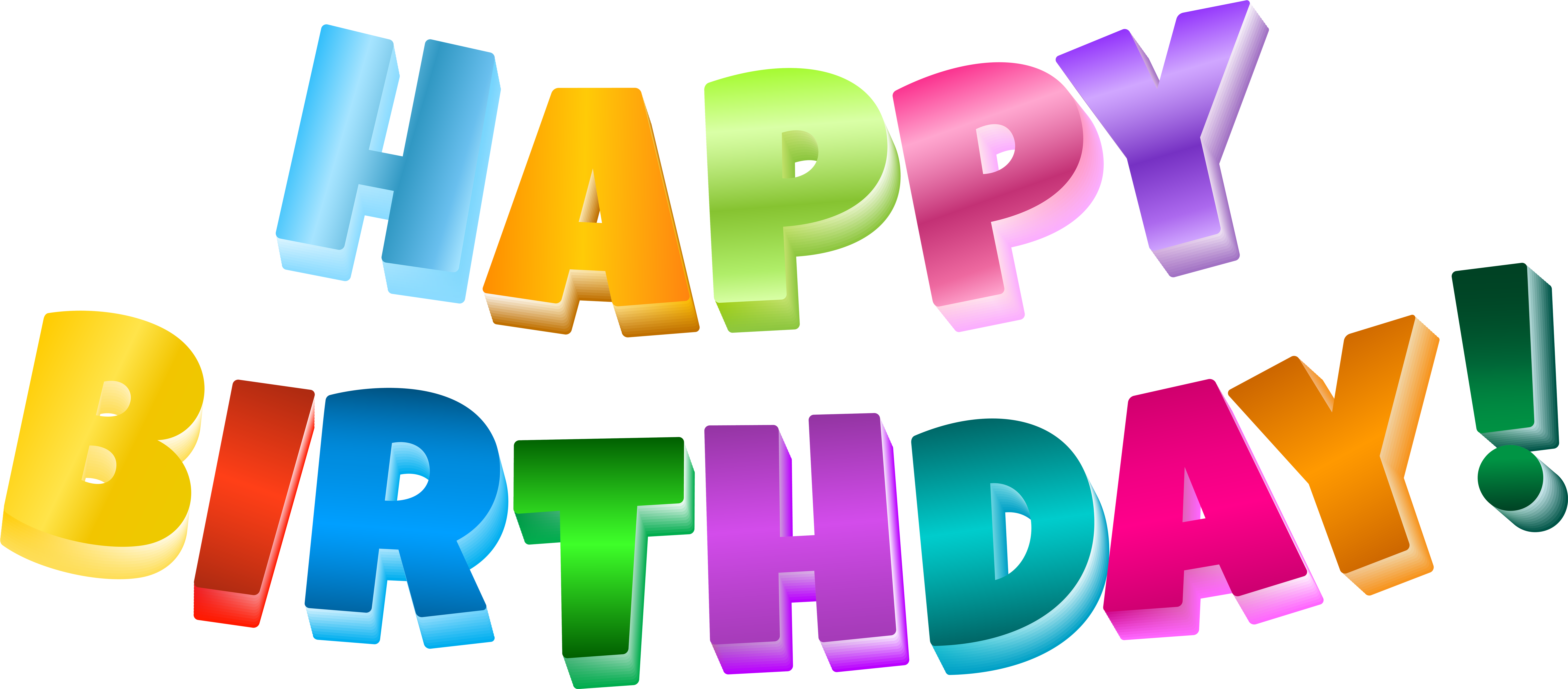 Clip Birthday Multicolor Happy Birthday Transparent - Happy Birthday Transparent Background (8000x3517)