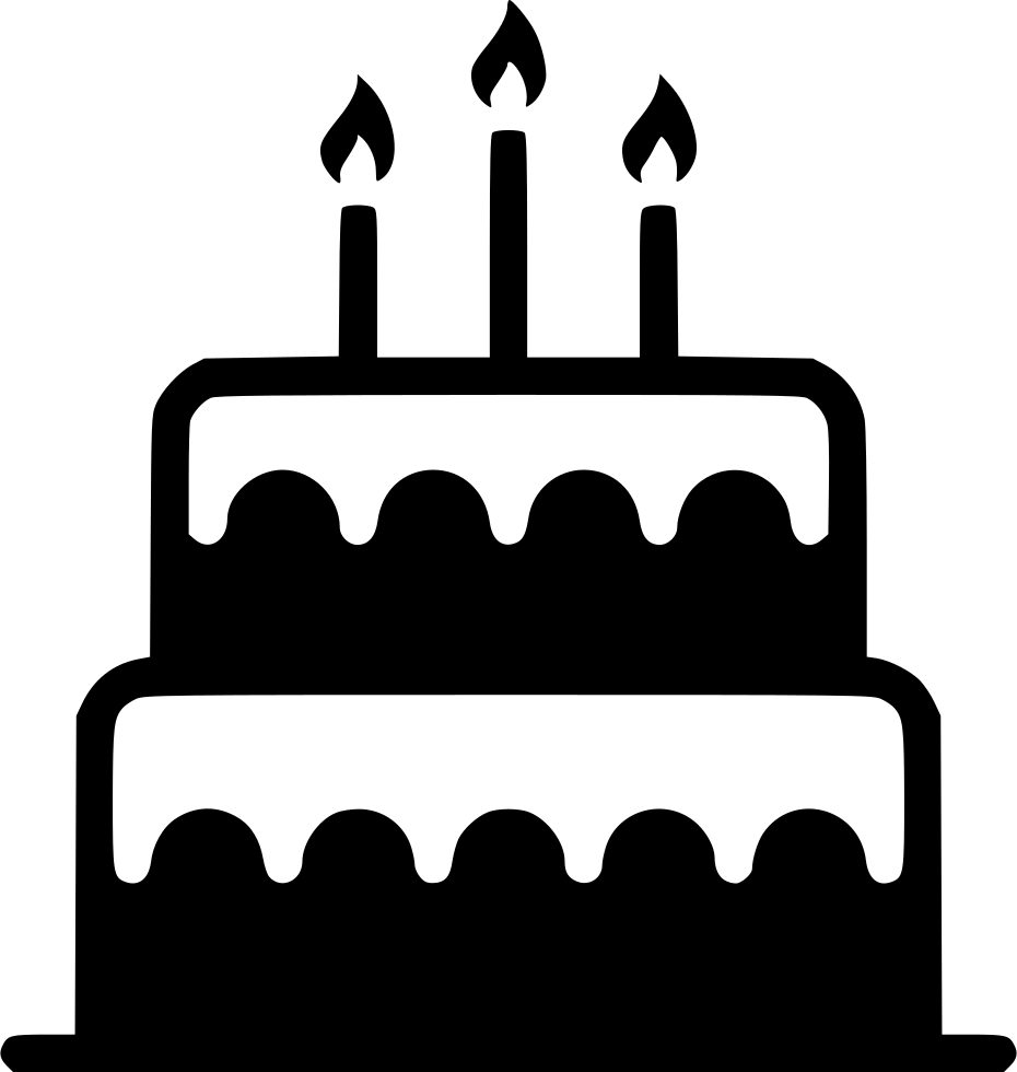 Birthday Cake Candle Sweet Dessert Comments - Birthday Cake Svg File (930x980)