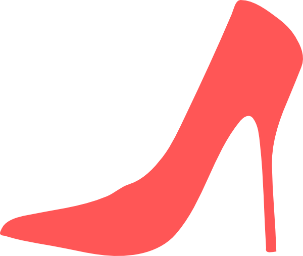 Heels Clipart Cartoon - Red High Heel Clipart (600x507)