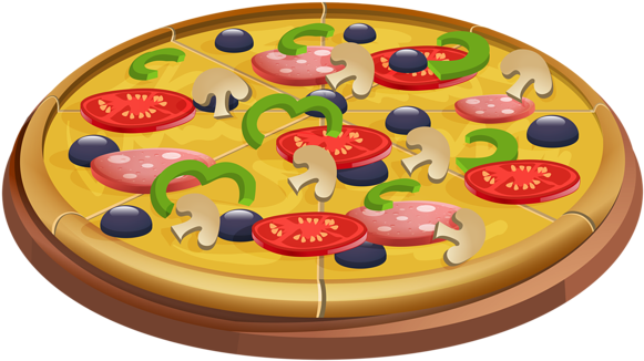 Pizza Clip Art And Games Clipart Download - Clip Art Of Pizza (600x335)