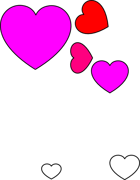 Heart Stencil Clip Art - Heart (462x593)