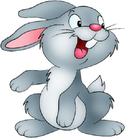 Moving Bunny Clip Art - Cartoon Picture Of A Rabbit - (500x500) Png Clipart  Download