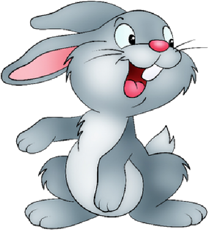 Moving Bunny Clip Art - Cartoon Picture Of A Rabbit (500x500)