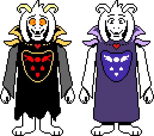 Adult Asriel Undertale And Underfell Sprite By Lorddorian97420 - Cartoon (516x456)