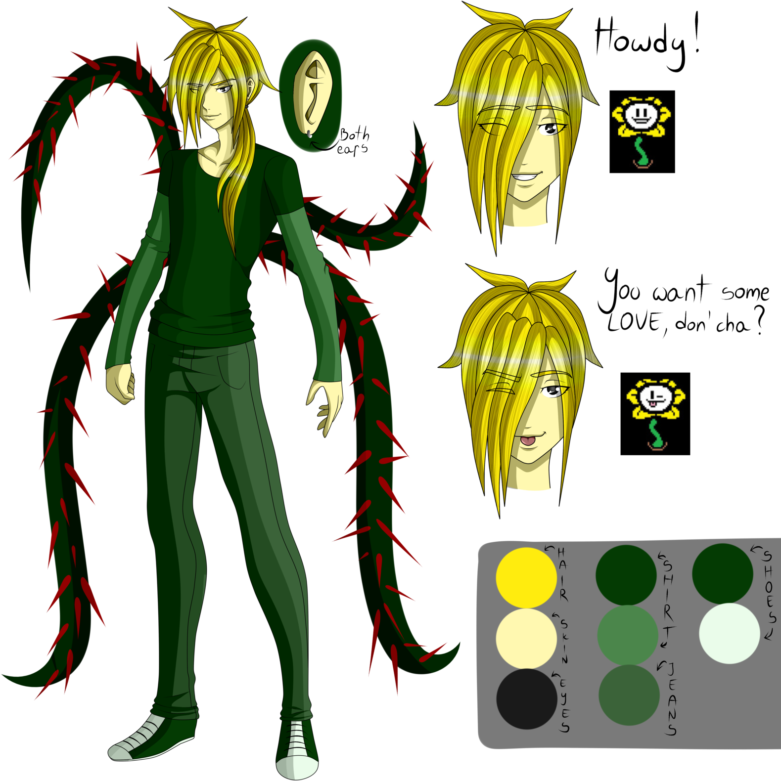 Omega - Flowey Human Form (1600x1600)