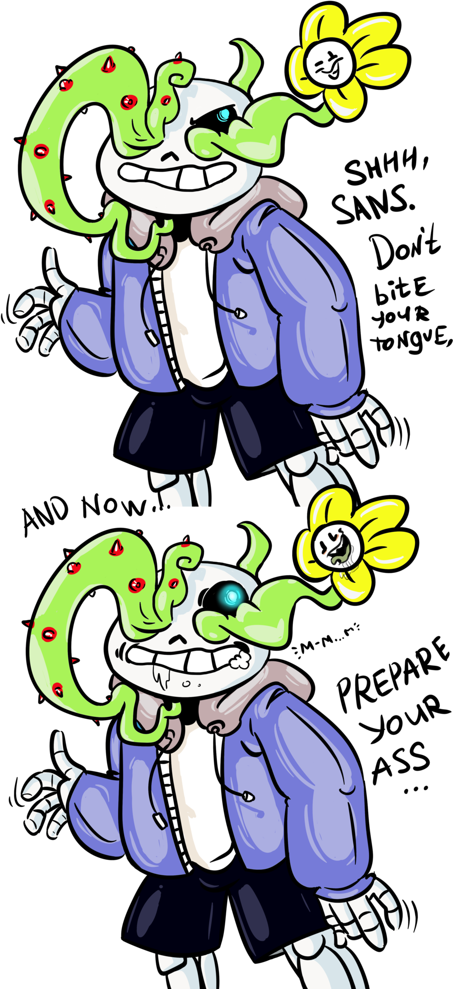 Underfell Sans And Papyrus 2 By Batata-doce - Flowey X Sans Fanfiction (1024x2002)