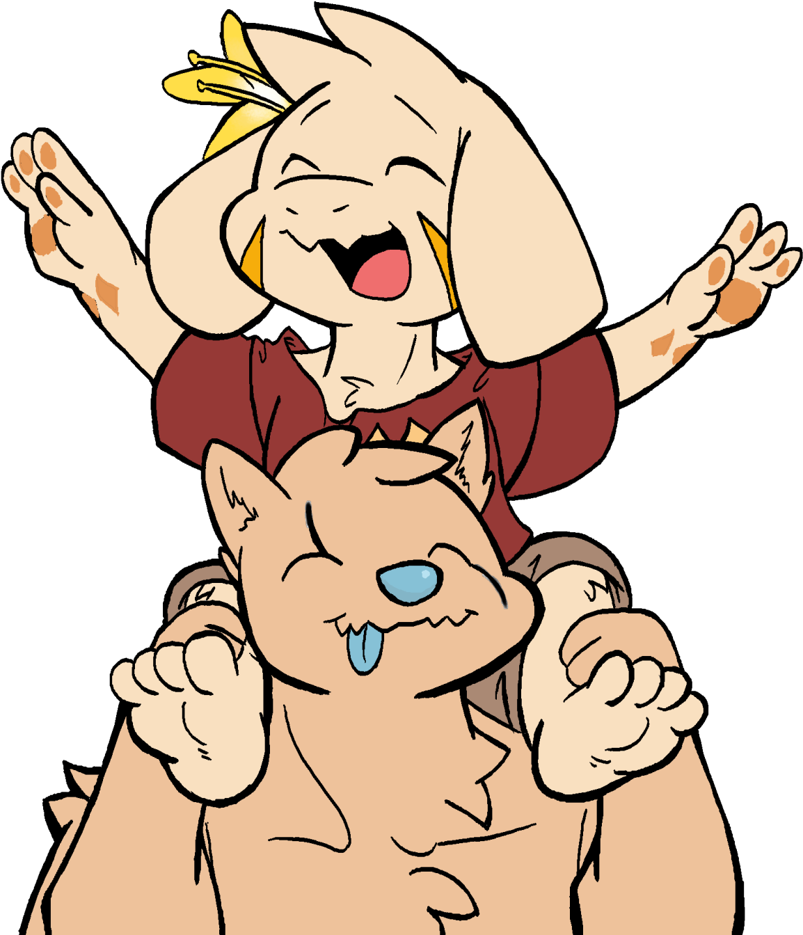 Undertale Au Neloku Drawing Dreebros Goatline Dancetale - Gaster Dog (1280x1384)