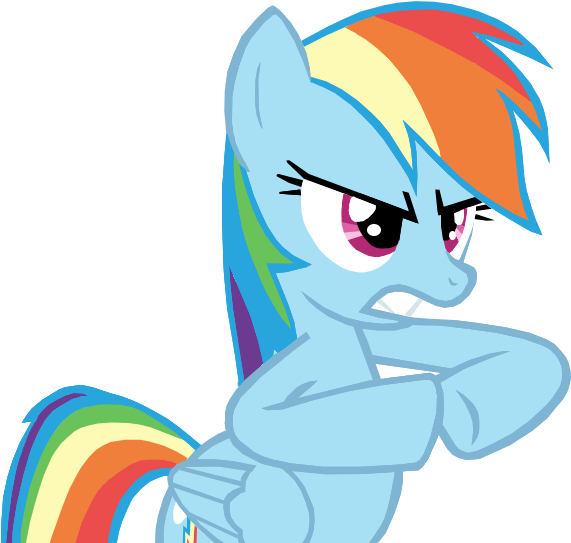 Rainbow Dash Birthday Cake Clipart - Rainbow Dash Arms Crossed (614x548)